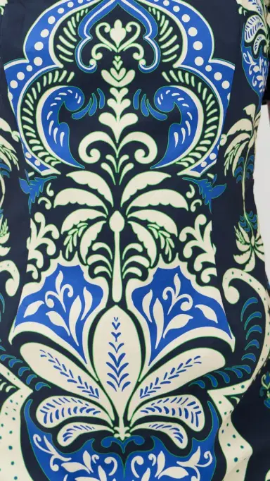 Cara Cara Kelly Dress Palm Pavillion Cobalt | Thumbnail 6 Cara Cara Kelly Dress Palm Pavillion Cobalt | Thumbnail 6