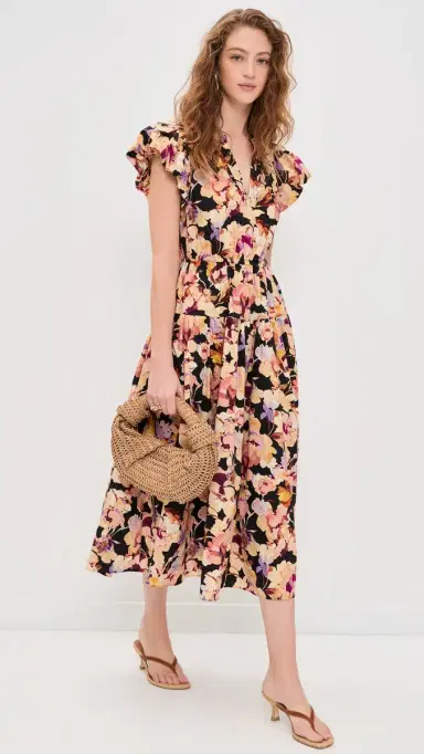 Ulla Johnson Marin Cotton Midi Dress Night Bloom 2 | Thumbnail 5 Ulla Johnson Marin Cotton Midi Dress Night Bloom 2 | Thumbnail 5