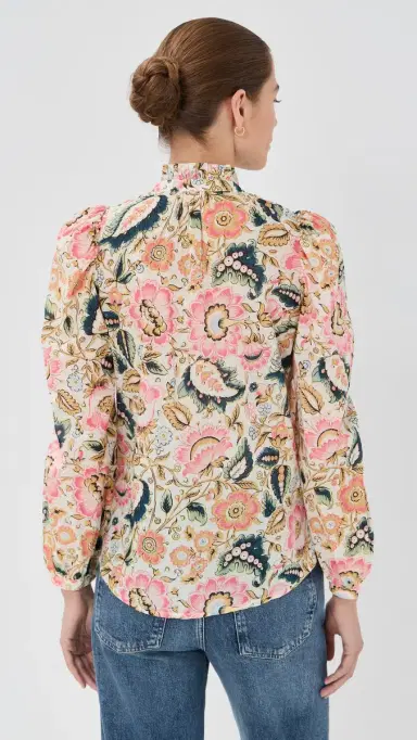 Alix of Bohemia Annabel Melon Bloom hirt Off-White | Thumbnail 3 Alix of Bohemia Annabel Melon Bloom hirt Off-White | Thumbnail 3