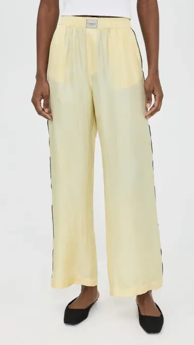 Comme Si La Alta Silk Boxer Pants Butter/Black S | Thumbnail 2 Comme Si La Alta Silk Boxer Pants Butter/Black S | Thumbnail 2