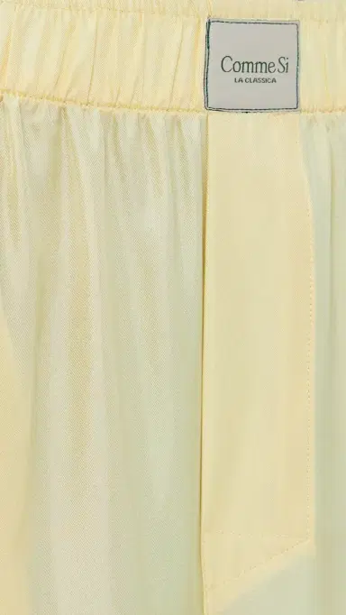 Comme Si La Alta Silk Boxer Pants Butter/Black S | Thumbnail 6 Comme Si La Alta Silk Boxer Pants Butter/Black S | Thumbnail 6