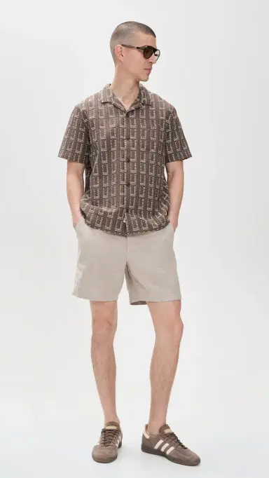 Marine Layer aturday Hemp Chino Shorts 7 Taupe | Thumbnail 5 Marine Layer aturday Hemp Chino Shorts 7 Taupe | Thumbnail 5