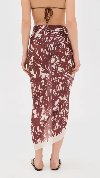 rag & bone Sally Sarong Deep Plum Palm One Size | Thumbnail 3 rag & bone Sally Sarong Deep Plum Palm One Size | Thumbnail 3