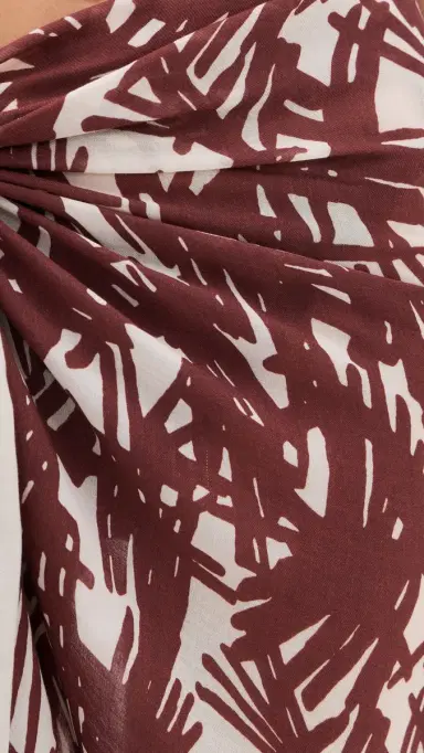 rag & bone Sally Sarong Deep Plum Palm One Size | Thumbnail 6 rag & bone Sally Sarong Deep Plum Palm One Size | Thumbnail 6