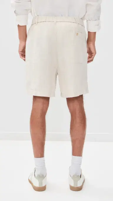 Madewell inen Pull On Shorts 6 Bleached | Thumbnail 3 Madewell inen Pull On Shorts 6 Bleached | Thumbnail 3
