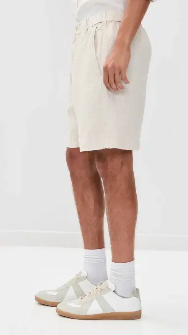 Madewell inen Pull On Shorts 6 Bleached | Thumbnail 4 Madewell inen Pull On Shorts 6 Bleached | Thumbnail 4