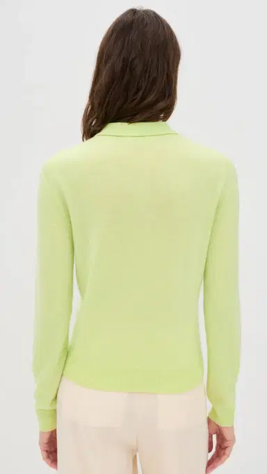 Renggli Cashmere Long leeve Polo Lime | Thumbnail 3 Renggli Cashmere Long leeve Polo Lime | Thumbnail 3