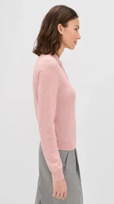 Renggli Cashmere ong Sleeve Polo Rose Quartz | Thumbnail 4 Renggli Cashmere ong Sleeve Polo Rose Quartz | Thumbnail 4