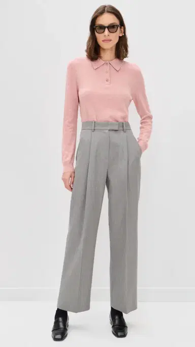 Renggli Cashmere ong Sleeve Polo Rose Quartz | Thumbnail 5 Renggli Cashmere ong Sleeve Polo Rose Quartz | Thumbnail 5