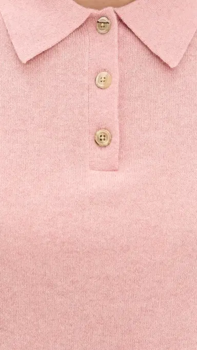 Renggli Cashmere ong Sleeve Polo Rose Quartz | Thumbnail 6 Renggli Cashmere ong Sleeve Polo Rose Quartz | Thumbnail 6