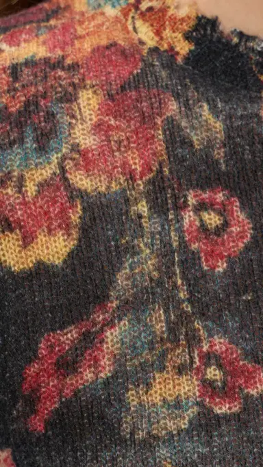 R13 Printed Baby Cashmere Crew Neck ulticolor Floral | Thumbnail 6 R13 Printed Baby Cashmere Crew Neck ulticolor Floral | Thumbnail 6