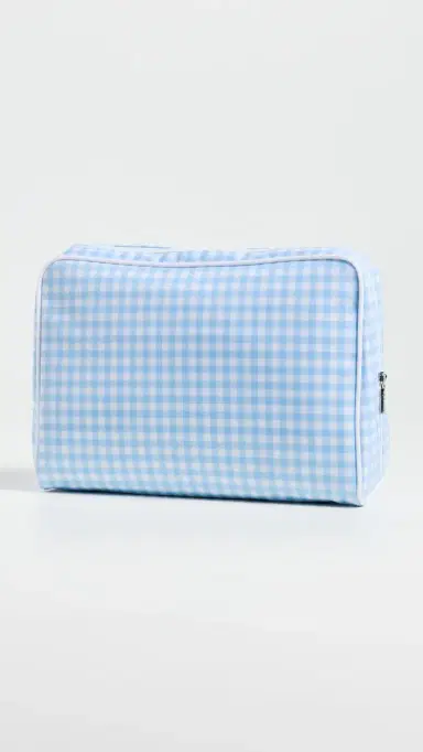 Weezie Large Toiletry Bag Light Blue Gingham One Size | Thumbnail 3 Weezie Large Toiletry Bag Light Blue Gingham One Size | Thumbnail 3