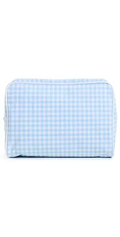 Weezie Large Toiletry Bag Light Blue Gingham One Size | Thumbnail 1 Weezie Large Toiletry Bag Light Blue Gingham One Size | Thumbnail 1
