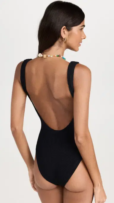 Hunza G Square Neck One Piece Black One Size | Thumbnail 3 Hunza G Square Neck One Piece Black One Size | Thumbnail 3