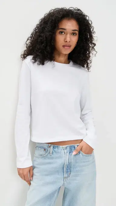 Leset Margo Long Sleeve Top White | Thumbnail 2 Leset Margo Long Sleeve Top White | Thumbnail 2