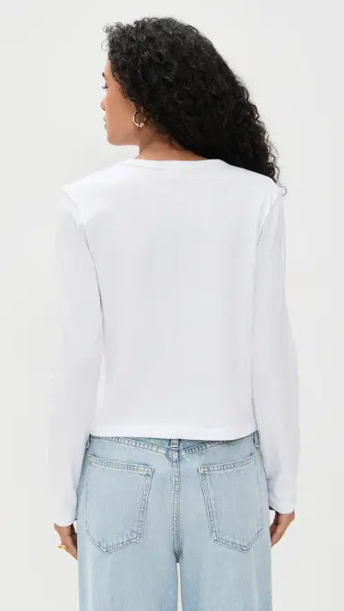 Leset Margo Long Sleeve Top White | Thumbnail 3 Leset Margo Long Sleeve Top White | Thumbnail 3
