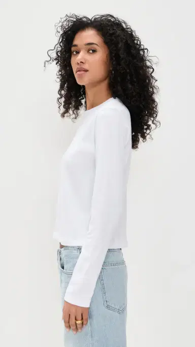Leset Margo Long Sleeve Top White | Thumbnail 4 Leset Margo Long Sleeve Top White | Thumbnail 4