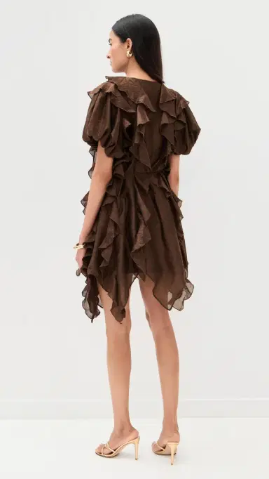 Aje Voyager Mini Dress Chocolate | Thumbnail 3 Aje Voyager Mini Dress Chocolate | Thumbnail 3