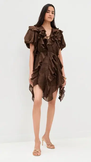 Aje Voyager Mini Dress Chocolate | Thumbnail 5 Aje Voyager Mini Dress Chocolate | Thumbnail 5