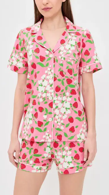 BedHead PJs Short Sleeve Shorts PJ et pring Berry | Thumbnail 2 BedHead PJs Short Sleeve Shorts PJ et pring Berry | Thumbnail 2