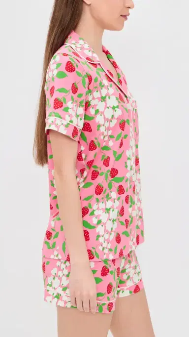 BedHead PJs Short Sleeve Shorts PJ et pring Berry | Thumbnail 4 BedHead PJs Short Sleeve Shorts PJ et pring Berry | Thumbnail 4