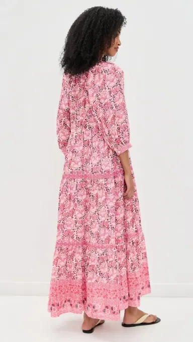 Bell Clara Maxi Dress Pink Print | Thumbnail 3 Bell Clara Maxi Dress Pink Print | Thumbnail 3