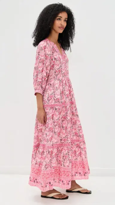 Bell Clara Maxi Dress Pink Print | Thumbnail 4 Bell Clara Maxi Dress Pink Print | Thumbnail 4