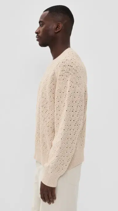 FRAME Long Sleeve Crochet Sweater Light tone | Thumbnail 4 FRAME Long Sleeve Crochet Sweater Light tone | Thumbnail 4