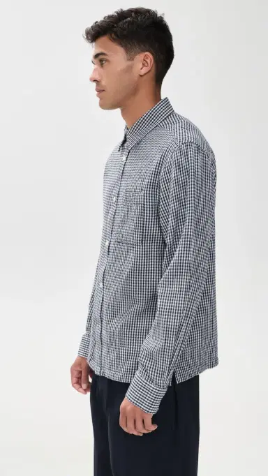 Far Afield Gingham Costa Shirt Navy | Thumbnail 4 Far Afield Gingham Costa Shirt Navy | Thumbnail 4