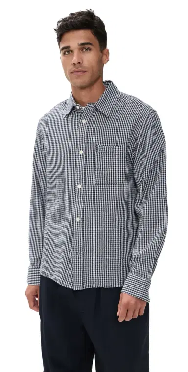 Far Afield Gingham Costa Shirt Navy | Thumbnail 1 Far Afield Gingham Costa Shirt Navy | Thumbnail 1