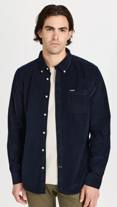 Barbour Ramsey Corduroy Shirt Navy | Thumbnail 2 Barbour Ramsey Corduroy Shirt Navy | Thumbnail 2