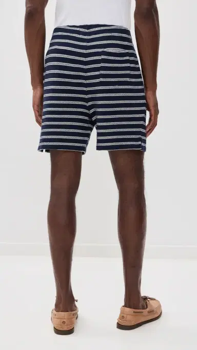Polo Ralph Lauren Cotton Club Bar tripe Textured Pull On Shorts 6 Newport Navy/Pale Cream | Thumbnail 3 Polo Ralph Lauren Cotton Club Bar tripe Textured Pull On Shorts 6 Newport Navy/Pale Cream | Thumbnail 3