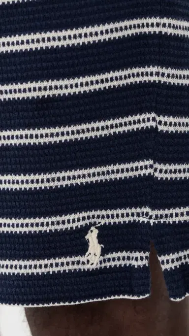 Polo Ralph Lauren Cotton Club Bar tripe Textured Pull On Shorts 6 Newport Navy/Pale Cream | Thumbnail 6 Polo Ralph Lauren Cotton Club Bar tripe Textured Pull On Shorts 6 Newport Navy/Pale Cream | Thumbnail 6