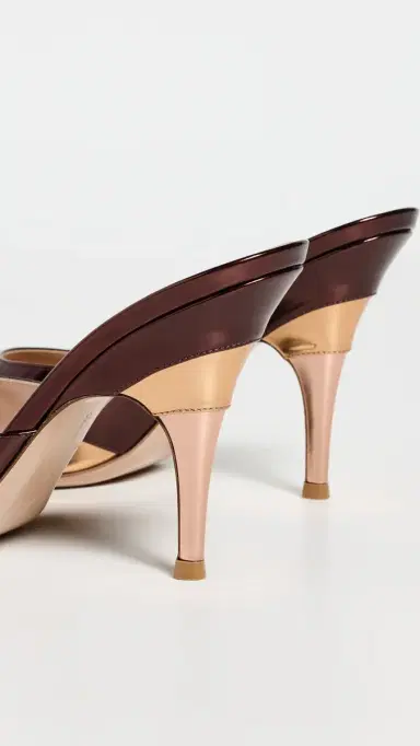 Gianvito Rossi Marea Mules Rose Gold/Bronze/Carbernet | Thumbnail 4 Gianvito Rossi Marea Mules Rose Gold/Bronze/Carbernet | Thumbnail 4