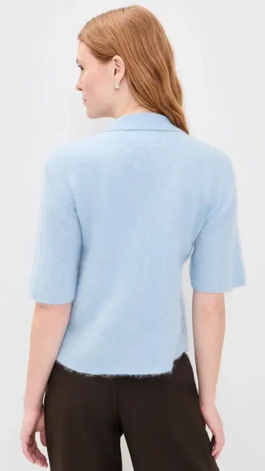 ALIGNE Erika Brushed Wool Knitted Shirt Blue | Thumbnail 3 ALIGNE Erika Brushed Wool Knitted Shirt Blue | Thumbnail 3