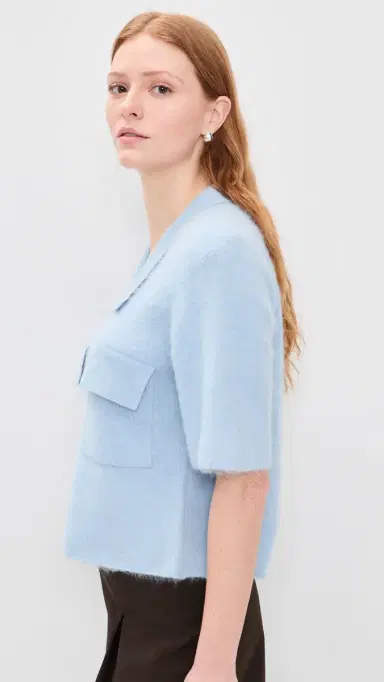 ALIGNE Erika Brushed Wool Knitted Shirt Blue | Thumbnail 4 ALIGNE Erika Brushed Wool Knitted Shirt Blue | Thumbnail 4