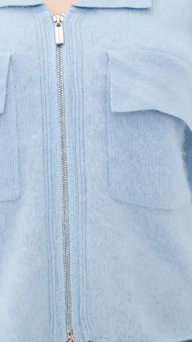 ALIGNE Erika Brushed Wool Knitted Shirt Blue | Thumbnail 6 ALIGNE Erika Brushed Wool Knitted Shirt Blue | Thumbnail 6