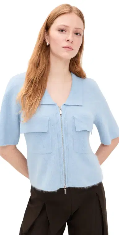 ALIGNE Erika Brushed Wool Knitted Shirt Blue | Thumbnail 1 ALIGNE Erika Brushed Wool Knitted Shirt Blue | Thumbnail 1