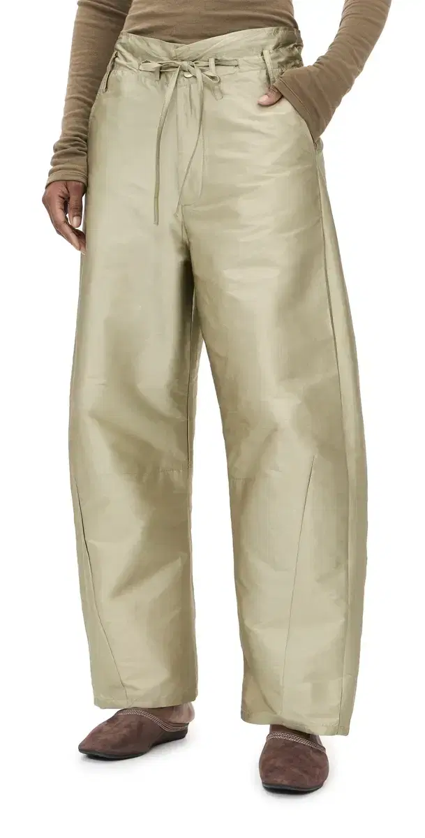 Techno Taffeta Barrel Pants Sage Techno Taffeta Barrel Pants Sage