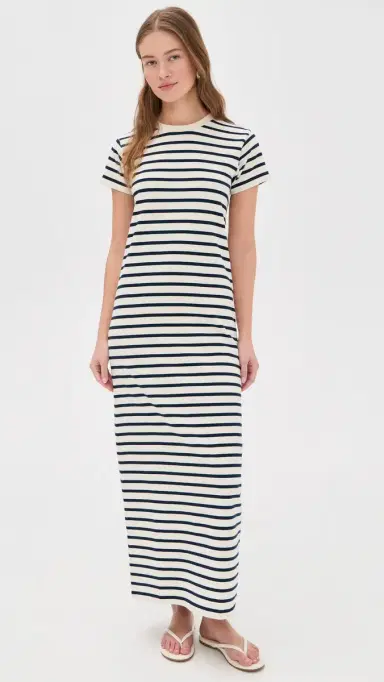 ANINE BING Wynne Dress Navy Stripe | Thumbnail 2 ANINE BING Wynne Dress Navy Stripe | Thumbnail 2