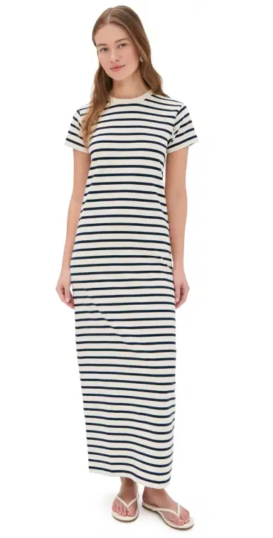 ANINE BING Wynne Dress Navy Stripe | Thumbnail 1 ANINE BING Wynne Dress Navy Stripe | Thumbnail 1