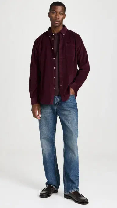Barbour Ramsey Corduroy Shirt Winter Red | Thumbnail 5 Barbour Ramsey Corduroy Shirt Winter Red | Thumbnail 5