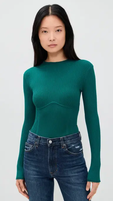 LE BOP Adele Knit Top Everglade | Thumbnail 2 LE BOP Adele Knit Top Everglade | Thumbnail 2