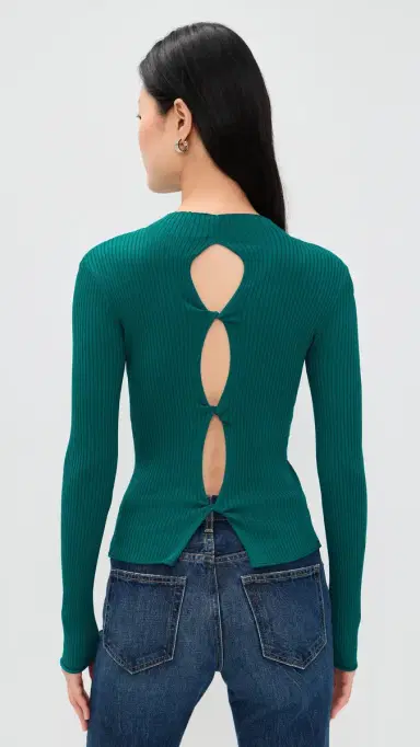 LE BOP Adele Knit Top Everglade | Thumbnail 3 LE BOP Adele Knit Top Everglade | Thumbnail 3