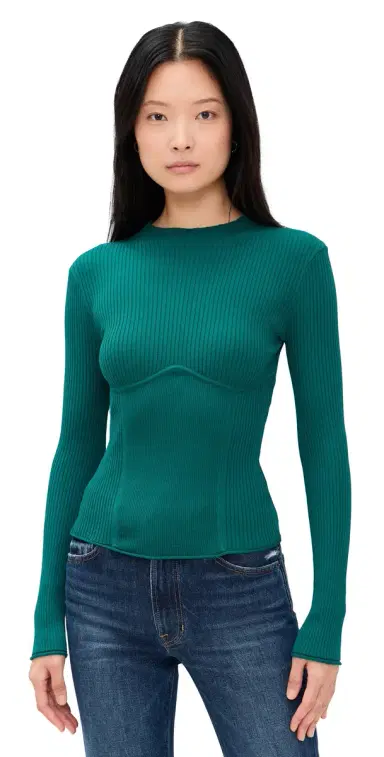 LE BOP Adele Knit Top Everglade | Thumbnail 1 LE BOP Adele Knit Top Everglade | Thumbnail 1