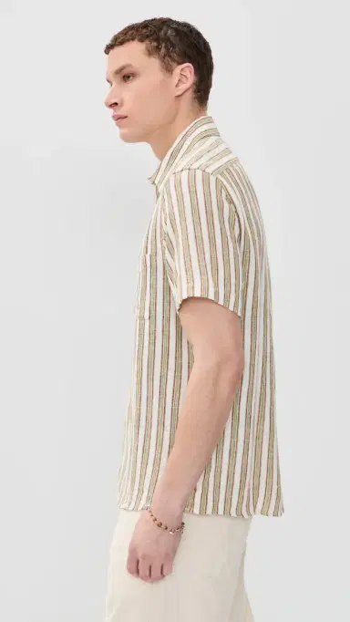 Far Afield Canopy Classic tripe Shirt White / Multi | Thumbnail 4 Far Afield Canopy Classic tripe Shirt White / Multi | Thumbnail 4