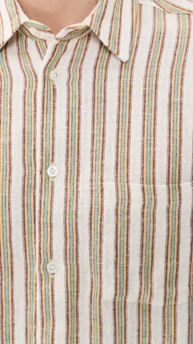 Far Afield Canopy Classic tripe Shirt White / Multi | Thumbnail 6 Far Afield Canopy Classic tripe Shirt White / Multi | Thumbnail 6