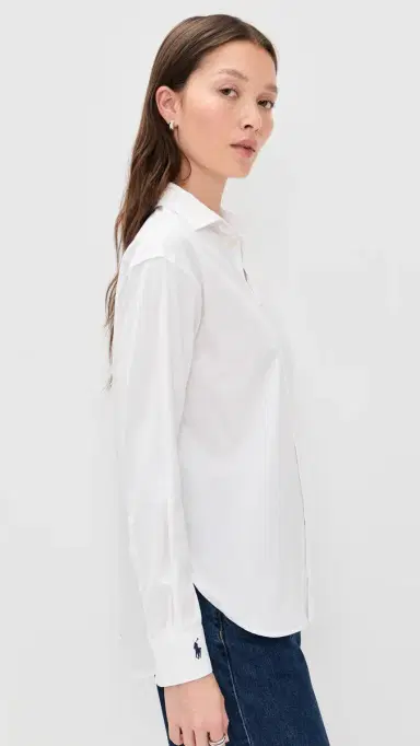 Polo Ralph Lauren Cotton Long Sleeve Button Down White | Thumbnail 4 Polo Ralph Lauren Cotton Long Sleeve Button Down White | Thumbnail 4