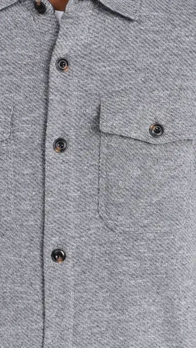 Faherty Inlet Knit Shirt Jacket edium Grey elange | Thumbnail 6 Faherty Inlet Knit Shirt Jacket edium Grey elange | Thumbnail 6