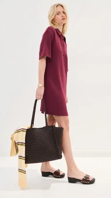 LE BOP olene Polo Mini Dress Merlot | Thumbnail 4 LE BOP olene Polo Mini Dress Merlot | Thumbnail 4